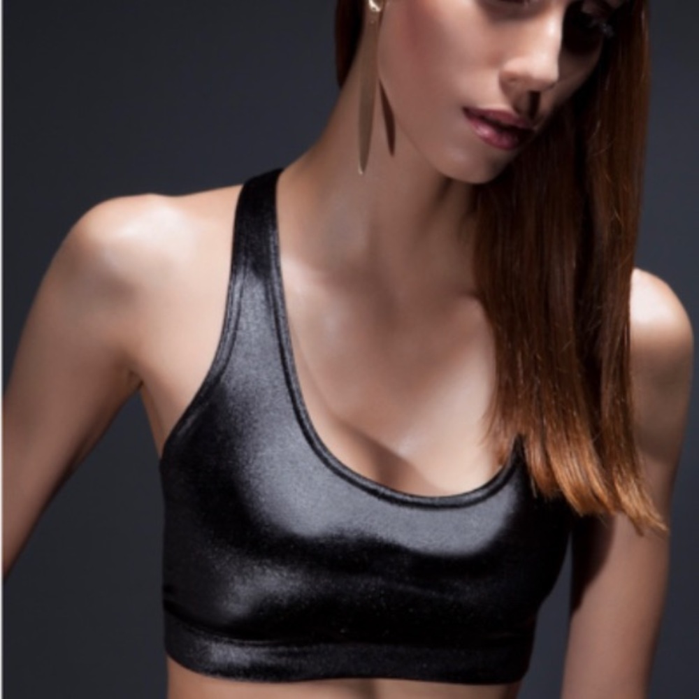 Barry’s Velvet Racerback Crop Top